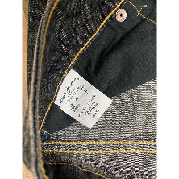 VTG Y2K NEW Women Pepe Jeans London stitched graphic denim flare pants, 32 - Picture 5 of 5